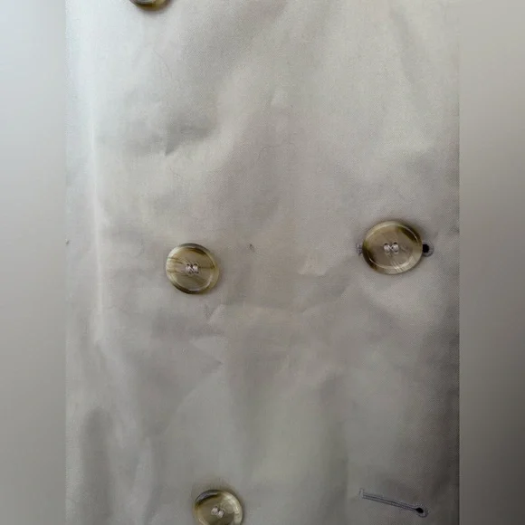 Vintage Burberry Burberrys Trench Coat Tan Plaid Lined Belted 46 Long Classic - Picture 15 of 16